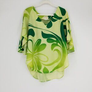 Goddess of the Green - Floral Shirt - Made in Hawaii - L-XL Summer Perfection!